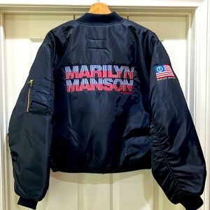 Vintage w/tags 1997 RARE MARILYN MANSON Mens L Flight / Bomber Jacket Never Worn